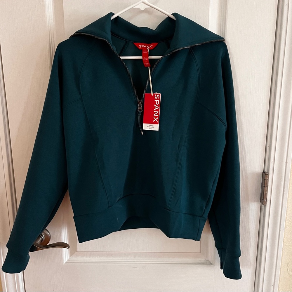 NWT Spanx air essentials half zip XS